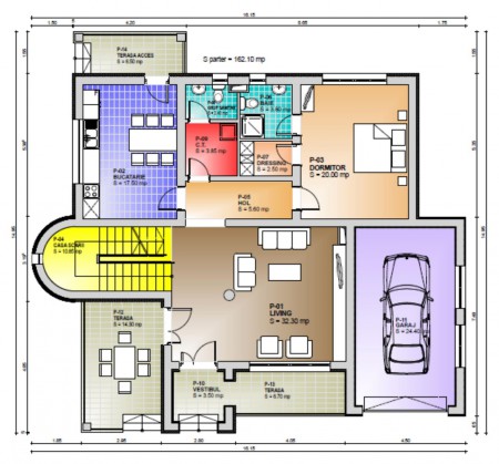 Plan parter, Sc=162mp